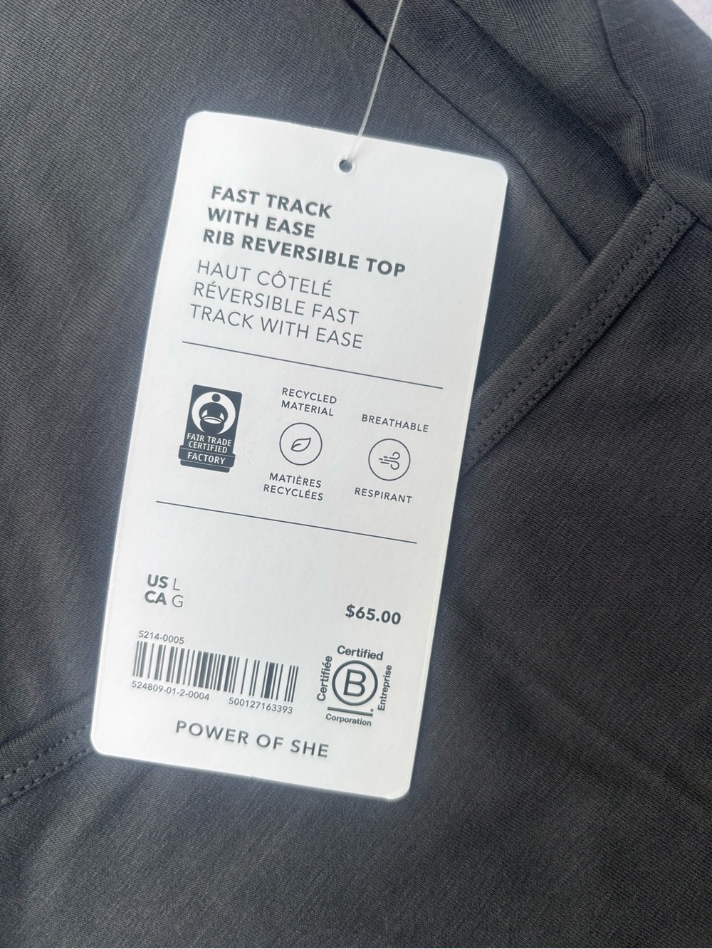 Athleta Fast Track With Ease Rib Reversible Women's Top- NWT - Picture 2 of 11